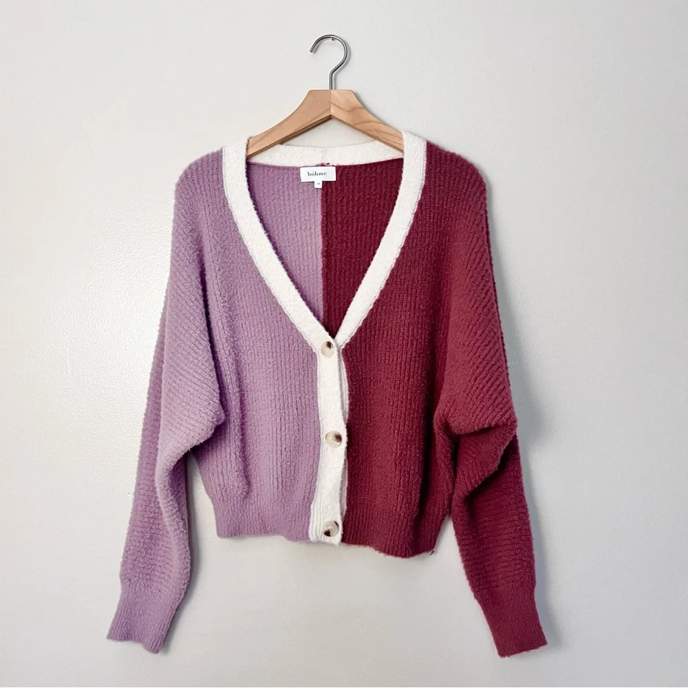 Böhme Lacey Colorblock Cardigan Sweater - Picture 3 of 13